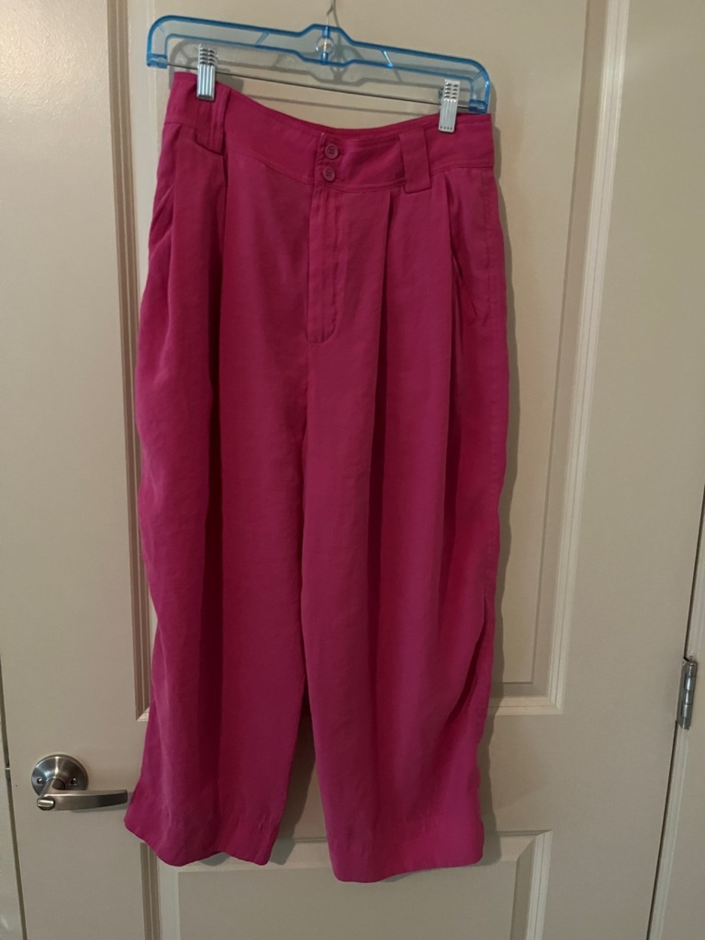 Anthropologie Maeve modal Pink Wide-Leg Trousers coquette dainty whimsical crop